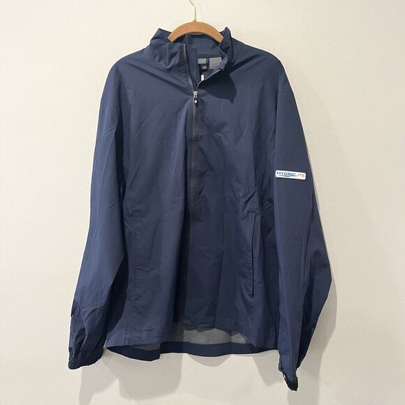 Footjoy Dryjoys Hydrolite Golf Rain Jacket Men’s Medium Blue Windbreaker Zip - Picture 1 of 9